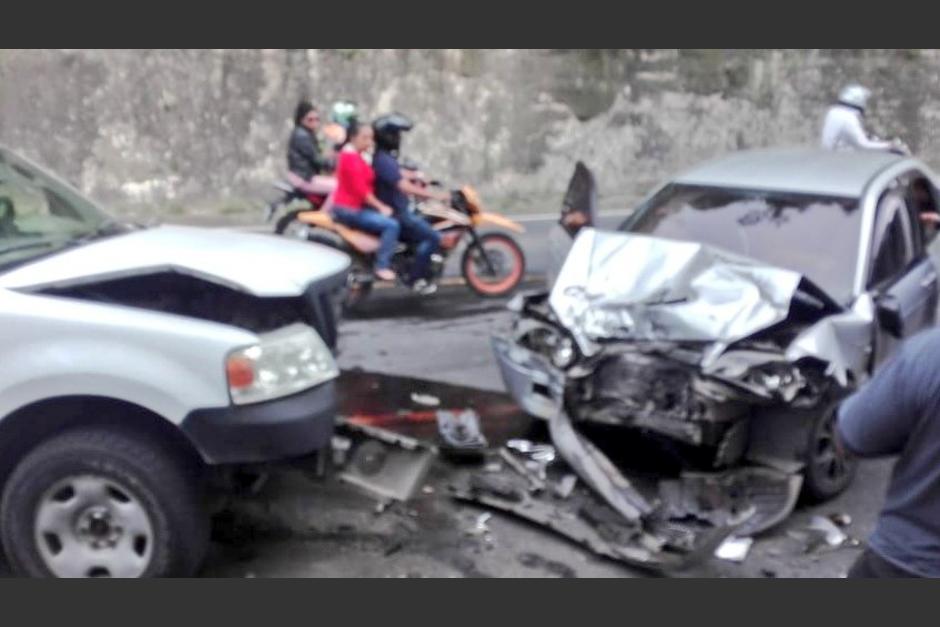 Tres veh&iacute;culos y una moto chocaron en la ruta de Boca del Monte a la ciudad. (Foto: @amilcarmontejo)
