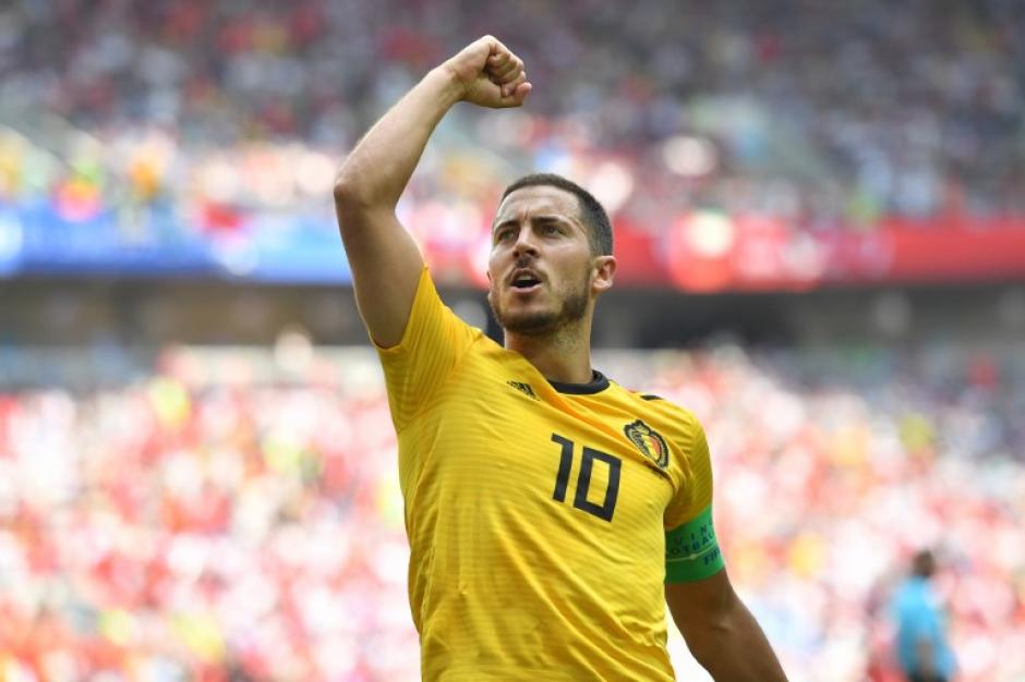 Eden Hazard logr&oacute; un doblete en la victoria belga contra T&uacute;nez. (Foto: AFP)
