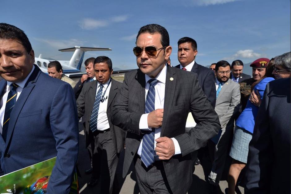 El Presidente viajará hoy a República Dominicana para una actividad del SICA. (Foto: archivo/Soy502)&nbsp;