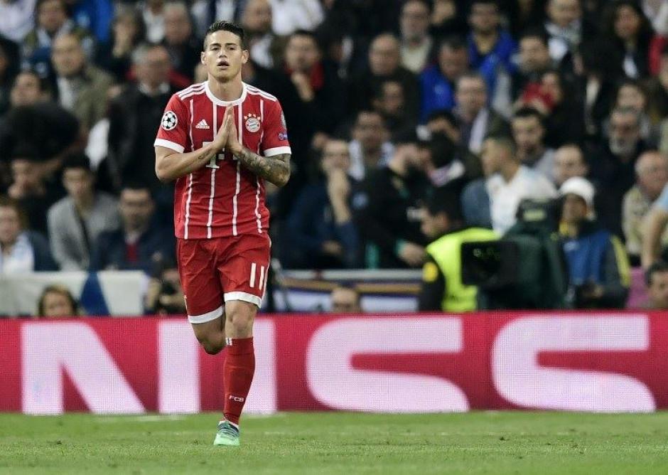 James Rodr&iacute;guez con un festejo nada efusivo en el Bernab&eacute;u. (Foto: AFP)
