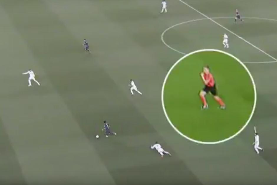 Las c&aacute;maras grabaron la secuencia del gol de Messi. (Foto: Captura video)&nbsp;