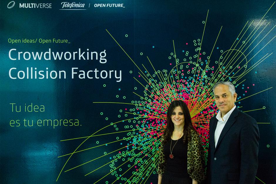 Representantes de Multiverse y Telef&oacute;nica abren la primera convocatoria para startups. (Foto: coertes&iacute;a Burson-Marsteller)