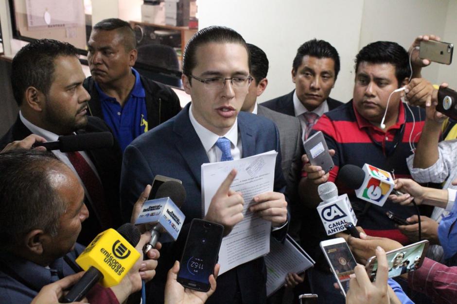 El primer vicepresidente del Congreso, Felipe Alejos, presentó dos denuncias. (Foto: Carlos Kestler/Soy502)&nbsp;