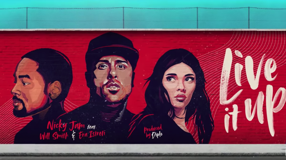 Nicky Jam, Will Smith y Era Istrefi interpretan Live It Up, la canción del Mundial. (Foto: captura de video)