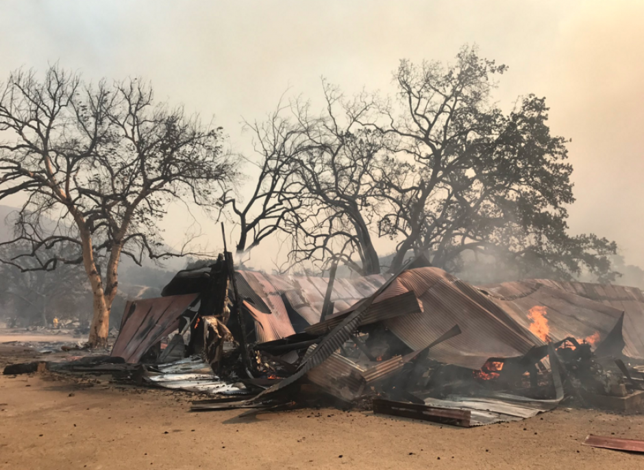 El escenario de una aclamada serie de HBO fue consumida por las llamas. (Foto: John Schreiber)&nbsp;