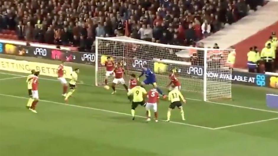 La acción protagonizada por&nbsp;Costel Pantilimon de la que todos hablan. (Foto: Captura de video)