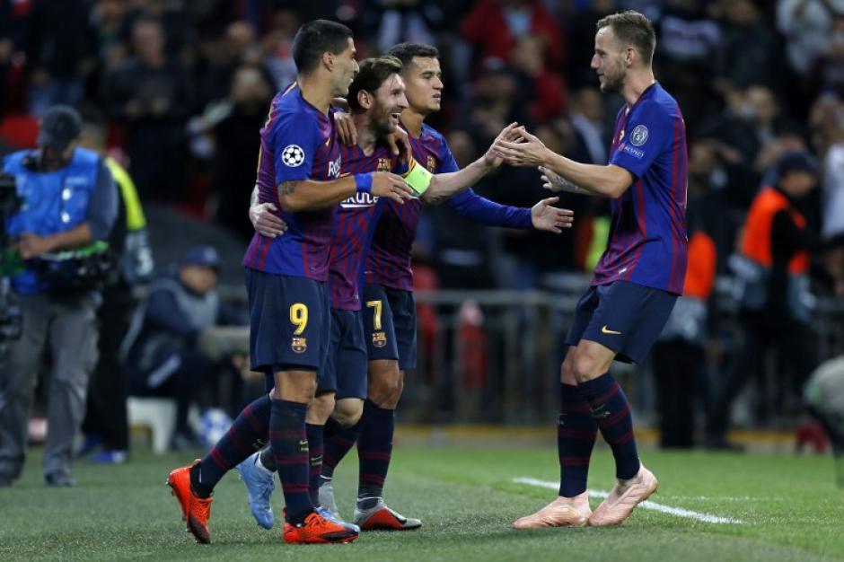 El FC Barcelona hizo un gran partido y festej&oacute; en el m&iacute;tico estadio de Wembley. (Foto: AFP)