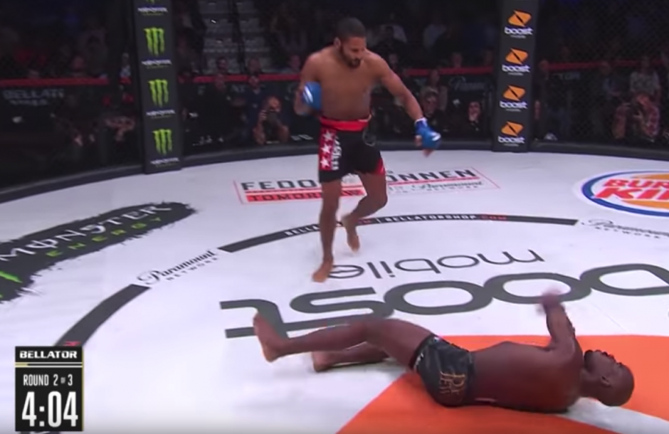 El certero golpe garantizó la victoria al canadiense Mandel Nallo. (Captura Pantalla)