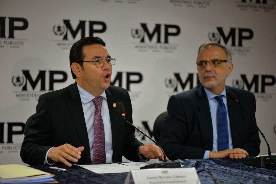 El presidente Jimmy Morales dijo que no acataría la resolución de la CC de permitir el ingreso del Comisionado Iván Velásquez. Ahora la Cancillería deniega las peticiones de visas. (Foto: archivo/Soy502)