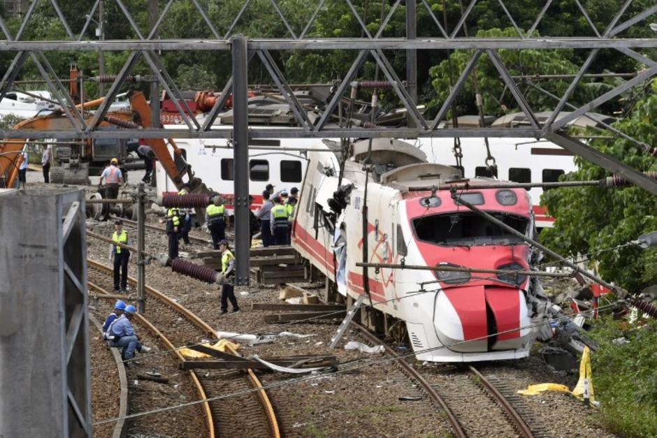 La velocidad del tren fue el motivo del accidente. (Foto: AFP)&nbsp;
