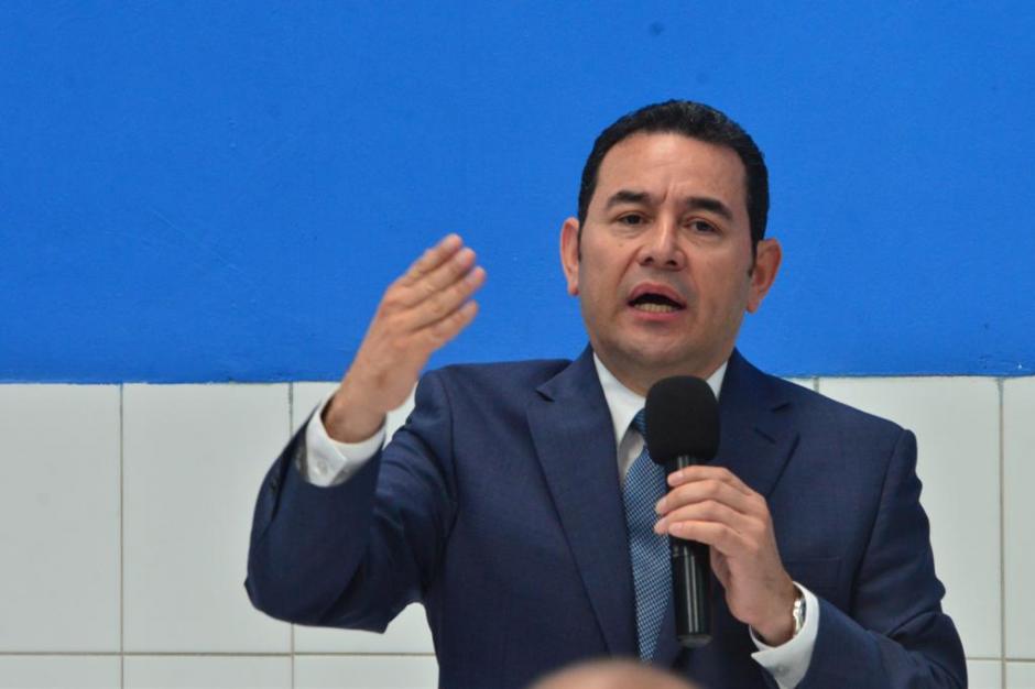 El presidente Jimmy Morales participó en la inauguración del décimo comedor social. (Foto: Jesús Alfonso/Soy502)