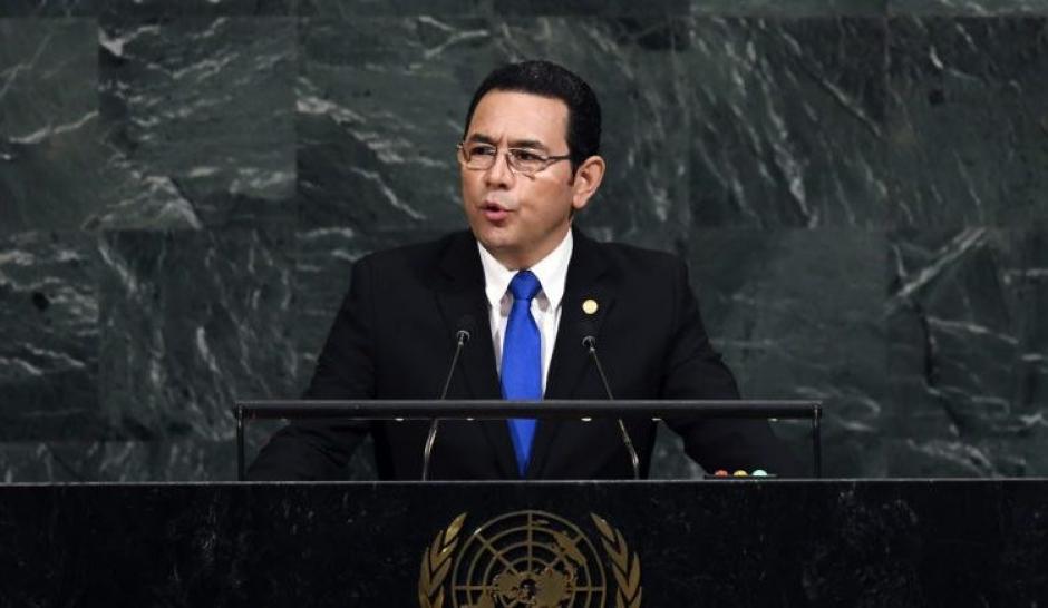 Esta es la tercera vez que Jimmy Morales participar&aacute; en la Asamblea General de la ONU. (Foto: AFP)