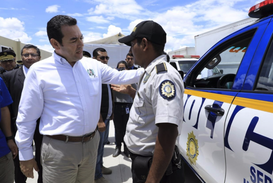 Jimmy Morales particip&oacute; en la inauguraci&oacute;n de la Comisar&iacute;a Regional de Quetzaltenango. (Foto: Gobierno)