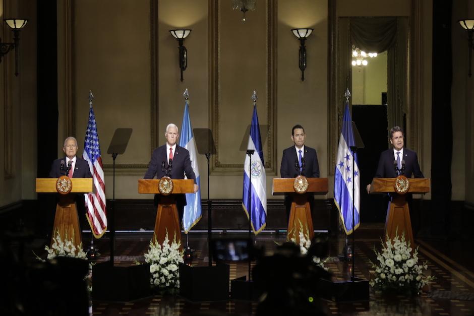 El vicepresidente de Estados Unidos se reuni&oacute; en junio con los presidentes de Guatemala, El Salvador y Honduras. (Foto: Archivo/Soy502)