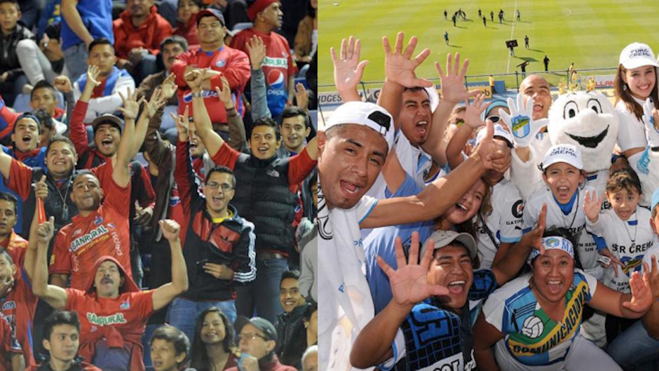El duelo entre las aficiones de Municipal y de Comunicaciones en partidos del Torneo de Copa lo ganaron los rojos, pero en lo deportivo vencieron los cremas. (Foto: Soy502)