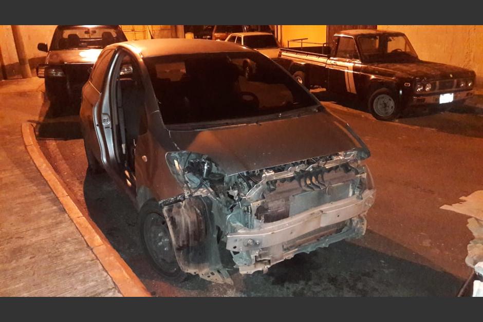 El vehículo fue ubicado por la PNC. (Foto: captura de pantalla/Twitter)