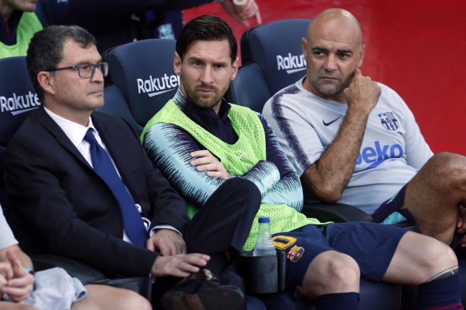 Lionel Messi no fue titular en el empate de Barcelona frente al Athletic de Bilbao. (Foto: AFP)