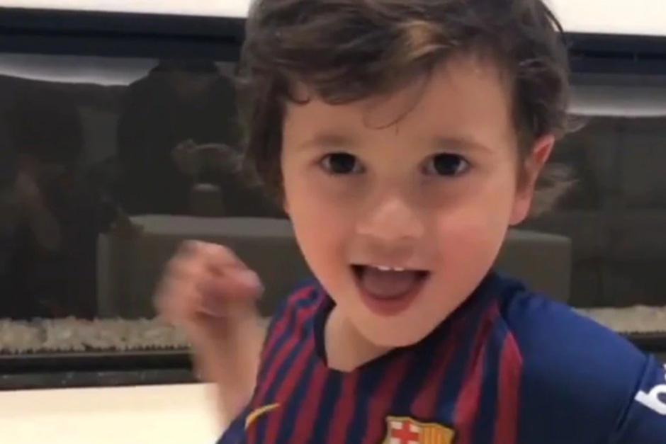El segundo hijo de Messi volvi&oacute; a convertirse en tendencia en redes sociales. (Foto: Captura pantalla)&nbsp;