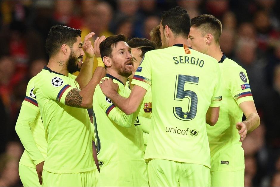 El Barcelona festej&oacute; en Inglaterra y sue&ntilde;a con las semifinales. (Foto: AFP)