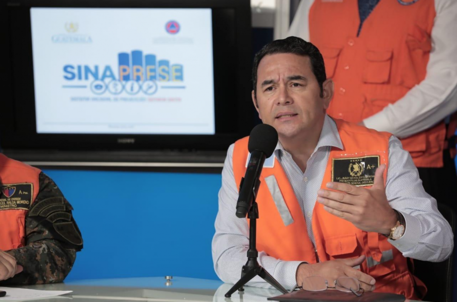 El presidente Jimmy Morales participó en la clausura del Sinaprese. (Foto: Gobierno)