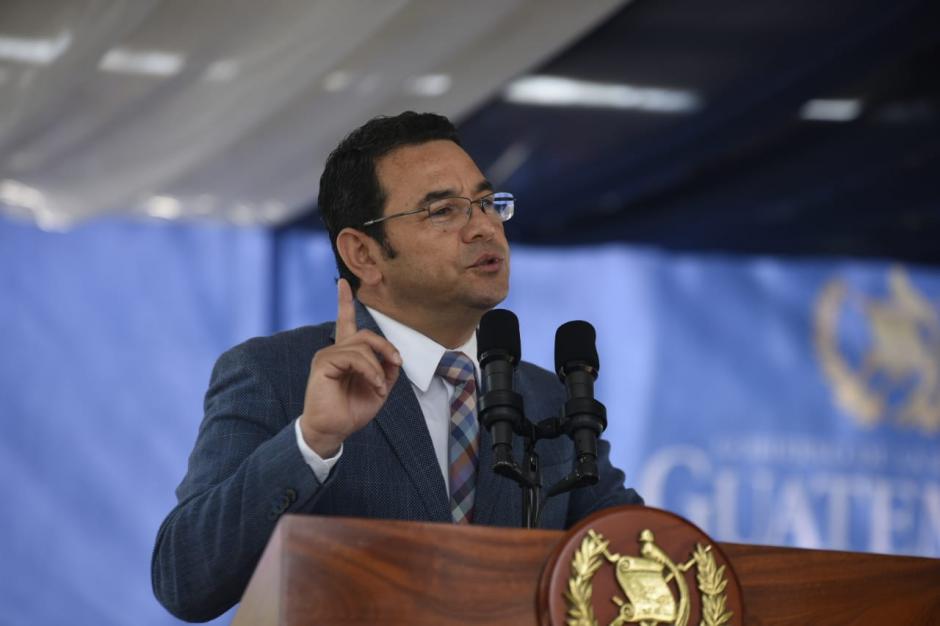 Jimmy Morales se desmarcó del tema del helicóptero de Mario Estrada. (Foto: Wilder López/Soy502)&nbsp;