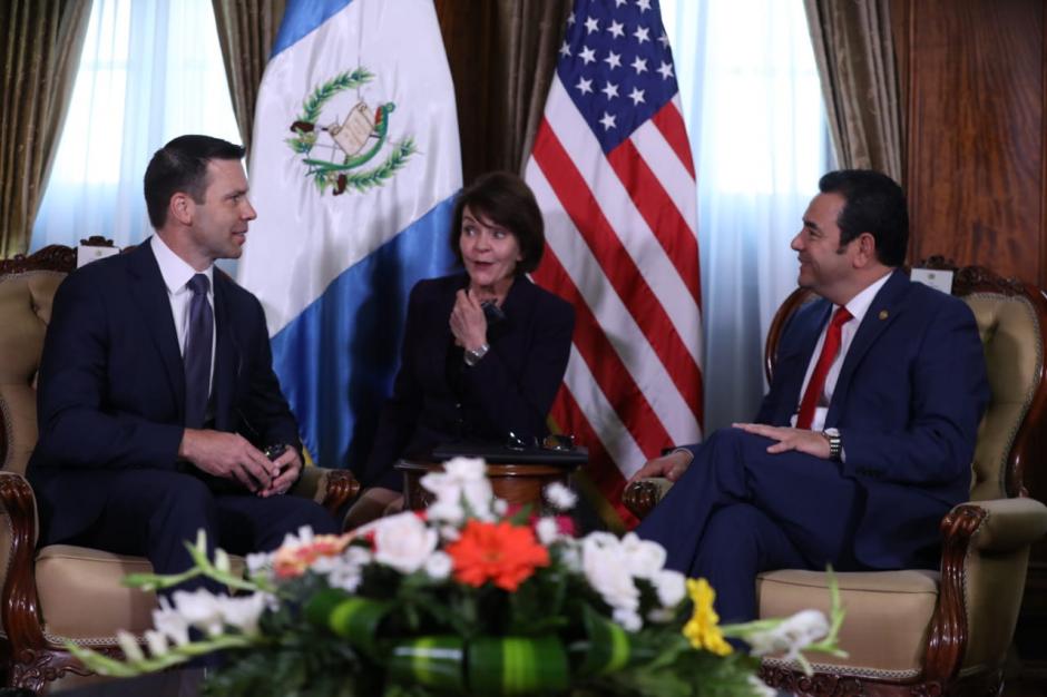 El presidente Jimmy Morales se reuni&oacute; con el secretario Interino de Seguridad Nacional de EE.UU., Kevin McAleenan. (Foto: Gobierno)