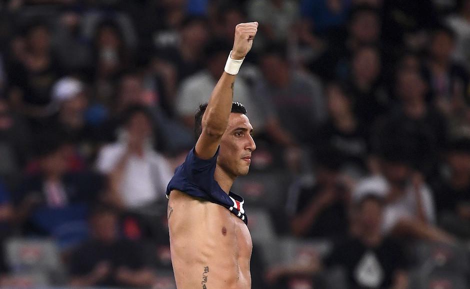&Aacute;ngel Di Mar&iacute;a festeja despu&eacute;s de mandarse con un golazo. (Foto: AFP)