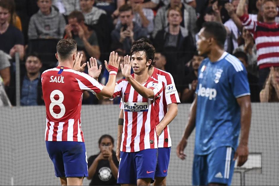 Joao Félix festeja sus anotaciones en el triunfo del Atlético de Madrid. (Foto: AFP)