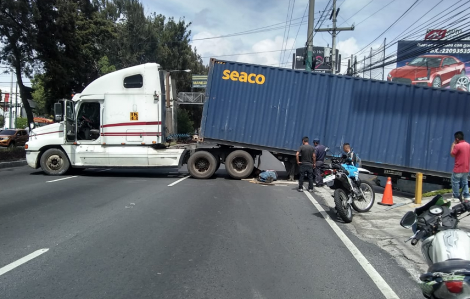El incidente se registr&oacute; en el Kil&oacute;metro 13 de esta ruta. (Foto: Municipalidad de Mixco)