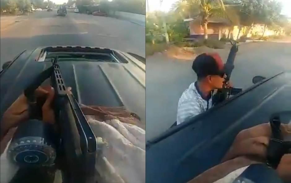 Los delincuentes se pasean por la ciudad ante la mirada de los civiles. (Foto: La silla rota)