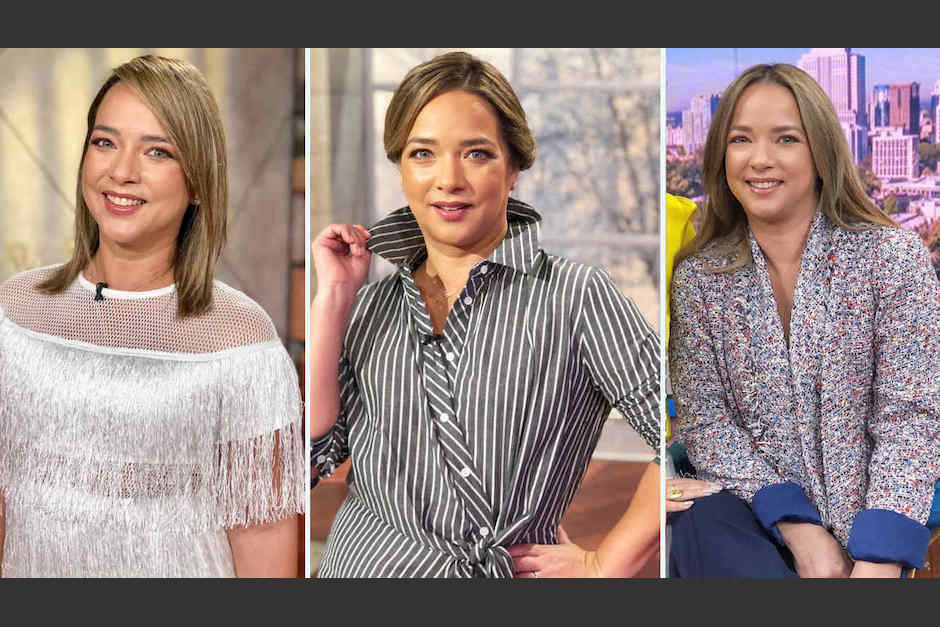 La conductora hace más evidente su pérdida de peso. (Foto: Telemundo)