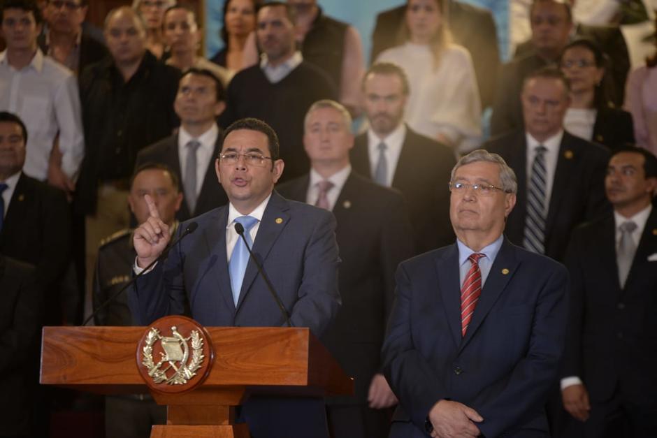 El mandatario anunció este lunes el fin de la CICIG. (Foto: Wilder López/Soy502)