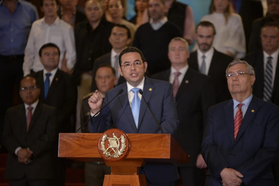 El presidente Jimmy Morales ya había anunciado el año pasado que no prorrogaría el mandato de la CICIG, sin embargo, decidió terminarlo sorpresivamente. (Foto: Archivo/Soy502)