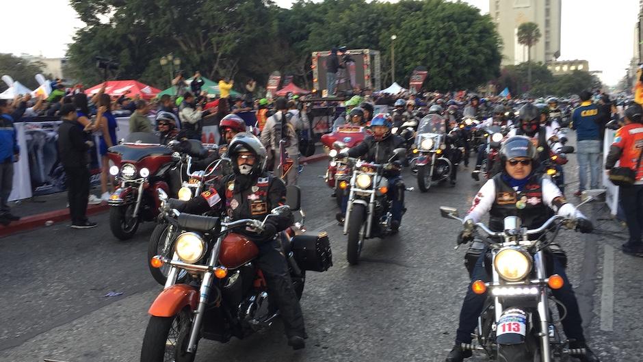 Los motoristas partieron esta mañana rumbo a Esquipulas. (Foto: Luis Barrios/Soy502)