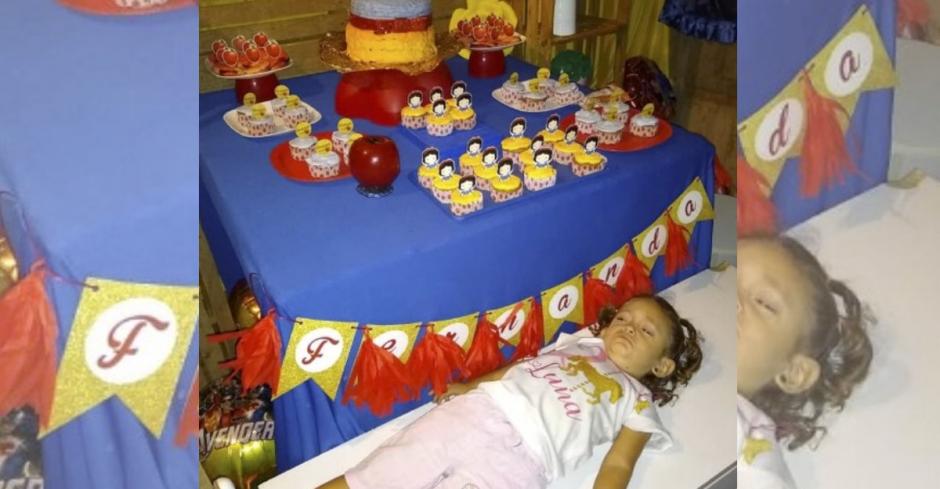 una peque&ntilde;a quiso ser Blanca Nieves por su cumplea&ntilde;os, por lo que actu&oacute; como tal. (Foto: captura de pantalla)&nbsp;