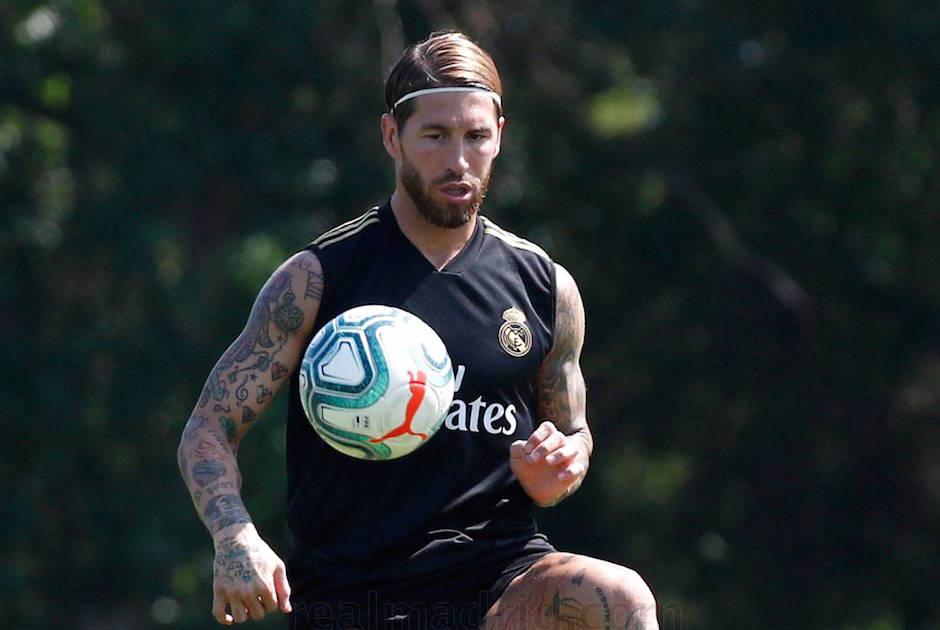 Sergio Ramos durante la práctica del Real Madrid, en Montreal, Canadá. (Foto: Real Madrid)
