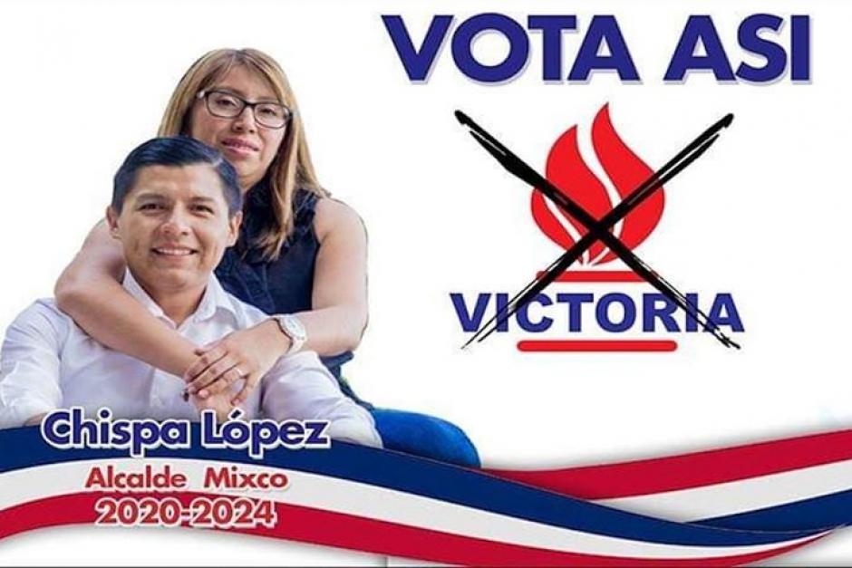 Mildred Manrique, la esposa del candidato, le ha acompañado durante estos meses de campaña electoral en Mixco (Foto: Partido VIctoria)