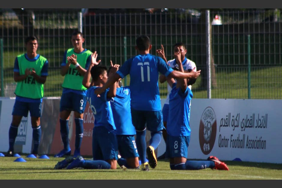 As&iacute; festej&oacute; Rudy Barrientos su anotaci&oacute;n. (Foto: Fedefut)