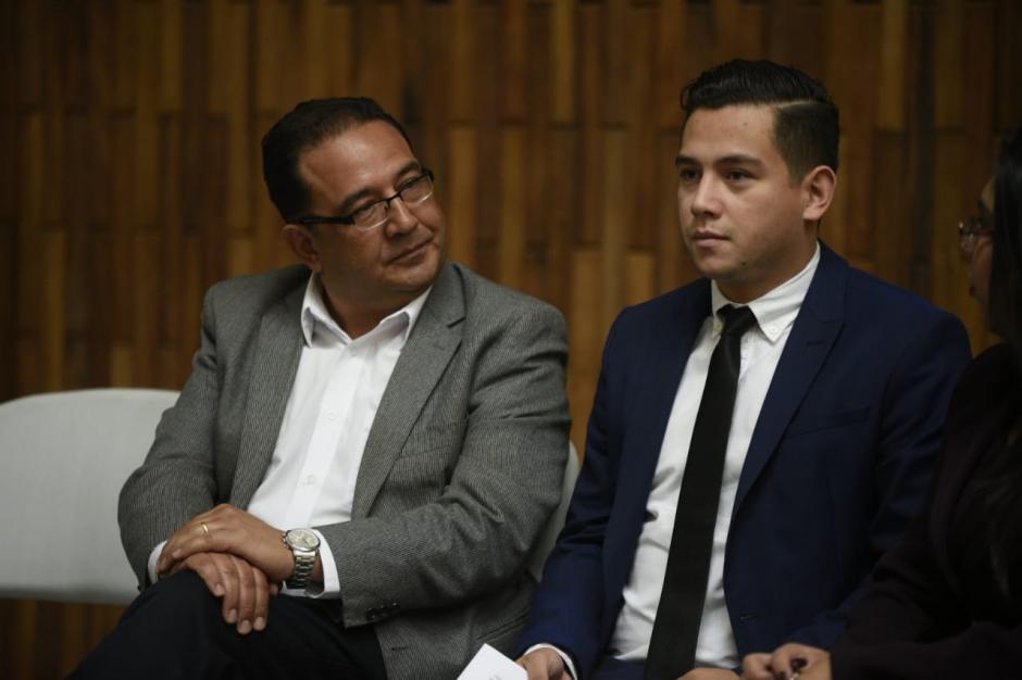 Samuel Morales y José Manuel Morales Marroquín en una audiencia en la CSJ. (Foto: Wilder López/Soy502)&nbsp;