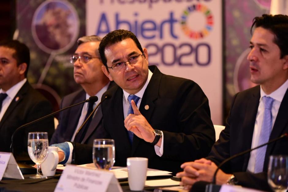 El presidente Jimmy Morales particip&oacute; en la inauguraci&oacute;n del Presupuesto Abierto. (Foto: AGN)