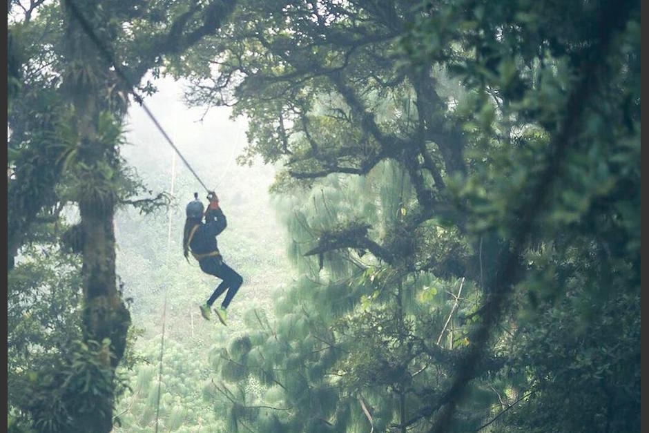 Canopy en el Parque Ecol&oacute;gico Pino Dulce. (Foto: Guatemala PhotoStock)