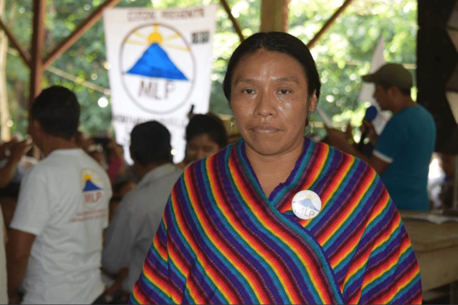 Thelma Cabrera fue proclamada como candidata a la presidencia por el MLP. (Foto:&nbsp;@SantiagoteleSUR/Twitter)