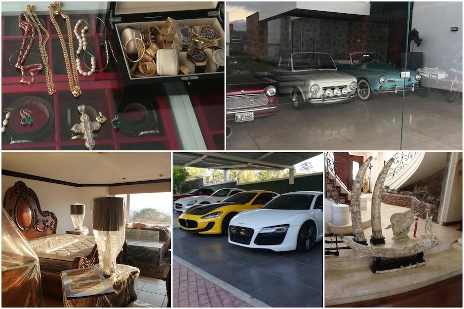 En las casas allanadas fueron localizadas pinturas, joyas, veh&iacute;culos, motocicletas, entre otros. (Foto: MP)