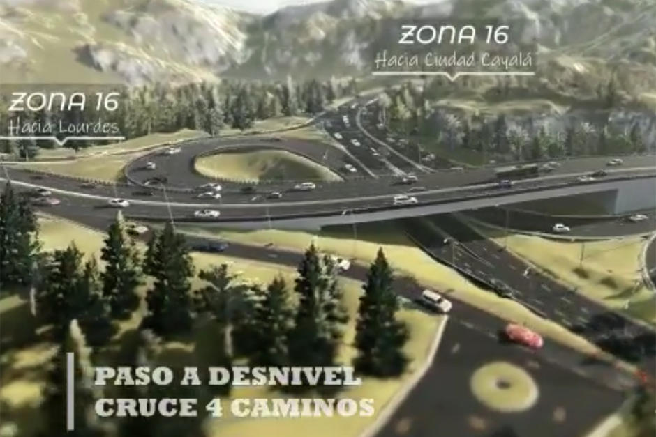 El paso a desnivel ser&aacute; uno delos m&aacute;s grandes de Guatemala. (Foto: captura pantalla)&nbsp;