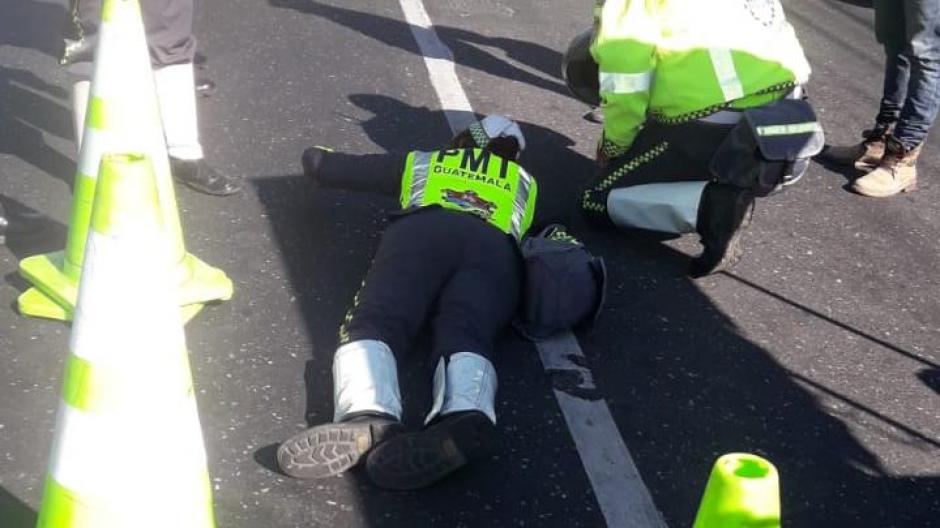 La PMT se encuentra tras el sospechoso de atropellar a la agente. (Foto: Amilcar Montejo/PMT)&nbsp;