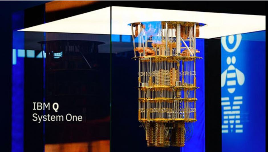 El refrigerador de diluci&oacute;n Q de IBM, que alberga una computadora cu&aacute;ntica. (Foto: IBM)&nbsp;