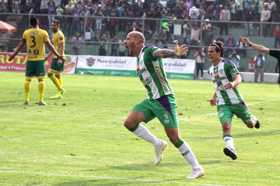 El grito de gol de Anllel Porras. (Foto: Javier del Cid)