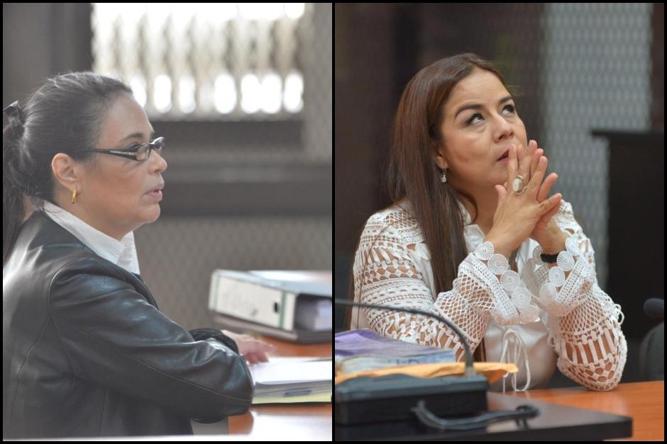 Roxana Baldetti y Claudia M&eacute;ndez Ascencio en la audiencia de ofrecimiento de prueba del caso La L&iacute;nea. (Fotos: Jes&uacute;s Alfonso/Soy502)