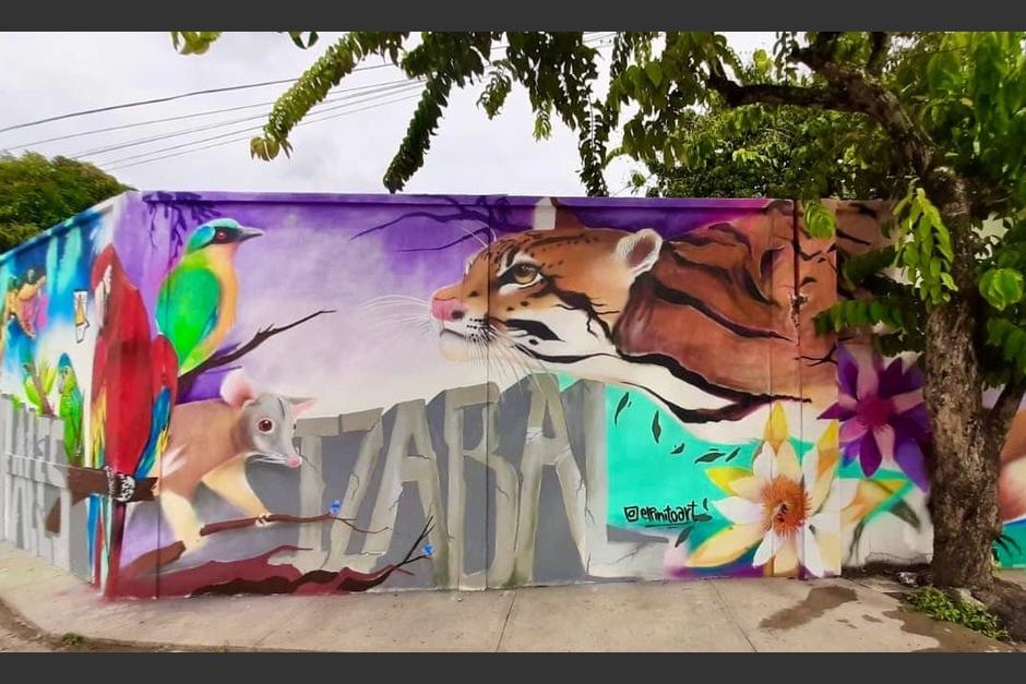 Los murales tienen como objetivo celebrar el "Mes del jaguar". (Foto: Jorge A. Diaz/Fundaeco)
