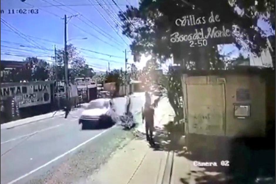 El impactante accidente quedó grabado en video. (Foto: captura pantalla)&nbsp;